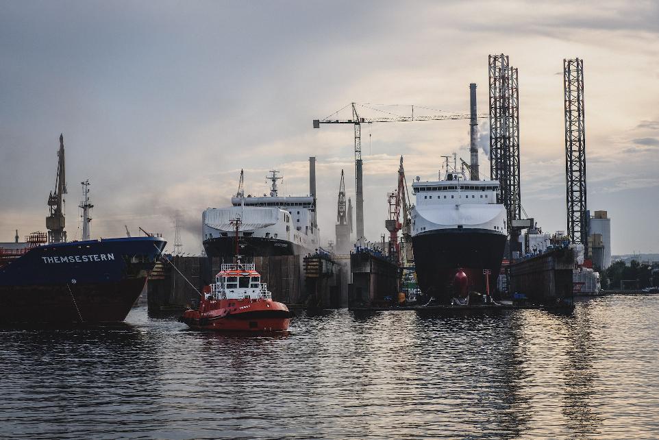 boats moored in dock